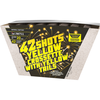 JW711 - Yellow Crossette With Yellow Tails 42S 0,8" V