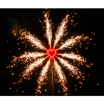 JS-3 - SILVER WHEEL WITH RED HEART - OUTDOOR